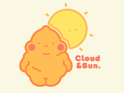 Cloud and Sun australia branding cloud colour cute design graphic design illustration kawaii line logo mascot new zealand nz sunrise trendy typography vector vintage