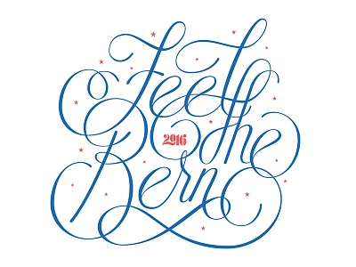 Feel The Bern lettering