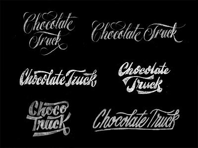 Chocolate Truck lettering studies lettering logo