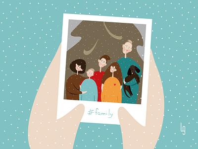 Winter family portrait
