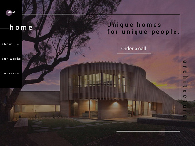 First Page for elite housing developer archetecture designline dsgnlinegym simple design uiux web