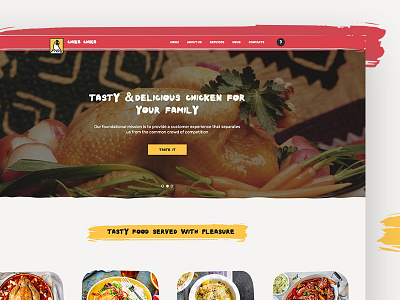 Chika Chika website chicken design family food meal menu restaurant sauce specials tasty web