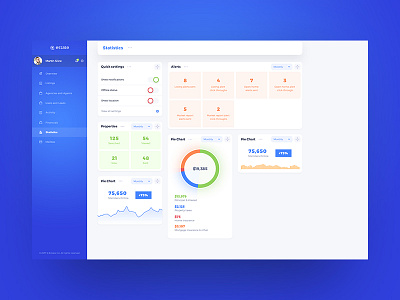 Dashboard Statistics app card dashboard design gradient layout minimal sidebar statistics ui ux web