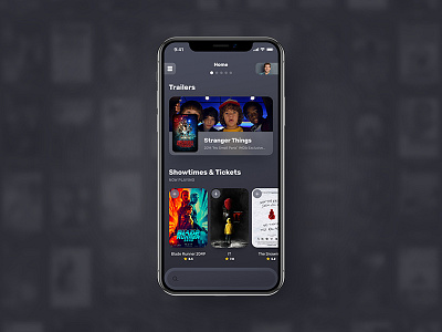 IMDb Concept app card concept icon layout minimal mobile movie stranger things ui ux