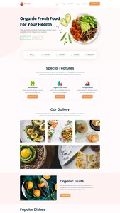 Food Landing Page Design by Ordain IT on Dribbble