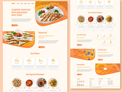 Ecommerce Landing Page Template Design.