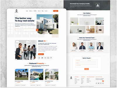 Real Estate Landing Page Template appatment architecture creative design designerforux home house landing page landing page design onlinehouse onlinerent real realstate rent rental template template design uiux design uiux designer ux web design