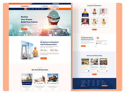 Construction Website Landing Page Design.