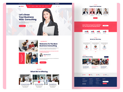 Consulting Landing Page Templates business consulting interface creative design designerforux homepage landing page landing page design template template design ui ui design uidesign uiux design uiux designer ux uxdesign web design webpage website website design