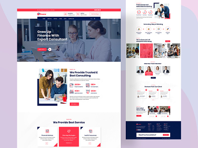 Business Consultancy Agency web design consulting consultant illustration agency ux design agency website ui design ui creative design finance financial template uiux design landing page landing page design template design web design uiux designer