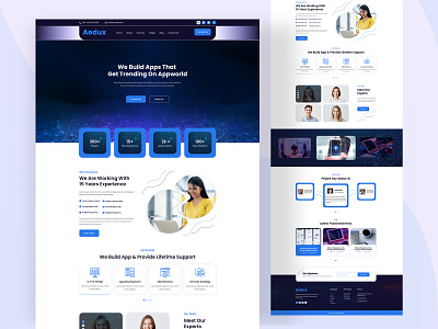 Modern Digital Agency Landing Page agency agency website agencybusiness agencywebsite business template creative design designerforux landing page landing page design template template design ui design uiux uiux design uiux designer ux web design webpage website website design