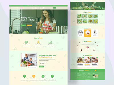 Busy Moms Healthy Food Resturant Landing Page Design