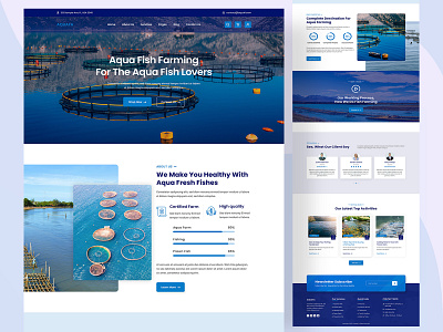 Aqua- Fishing Landing Page Design V-2