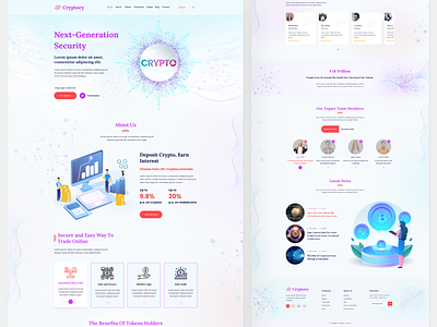 Cryptocurrency Website & Landing Page bitcoin crypto crypto web crypto website cryptocurrency cryptocurrency website dark ethereum finance glow marketplace marketplace data minimal nft tokens ui ux wallet web web design
