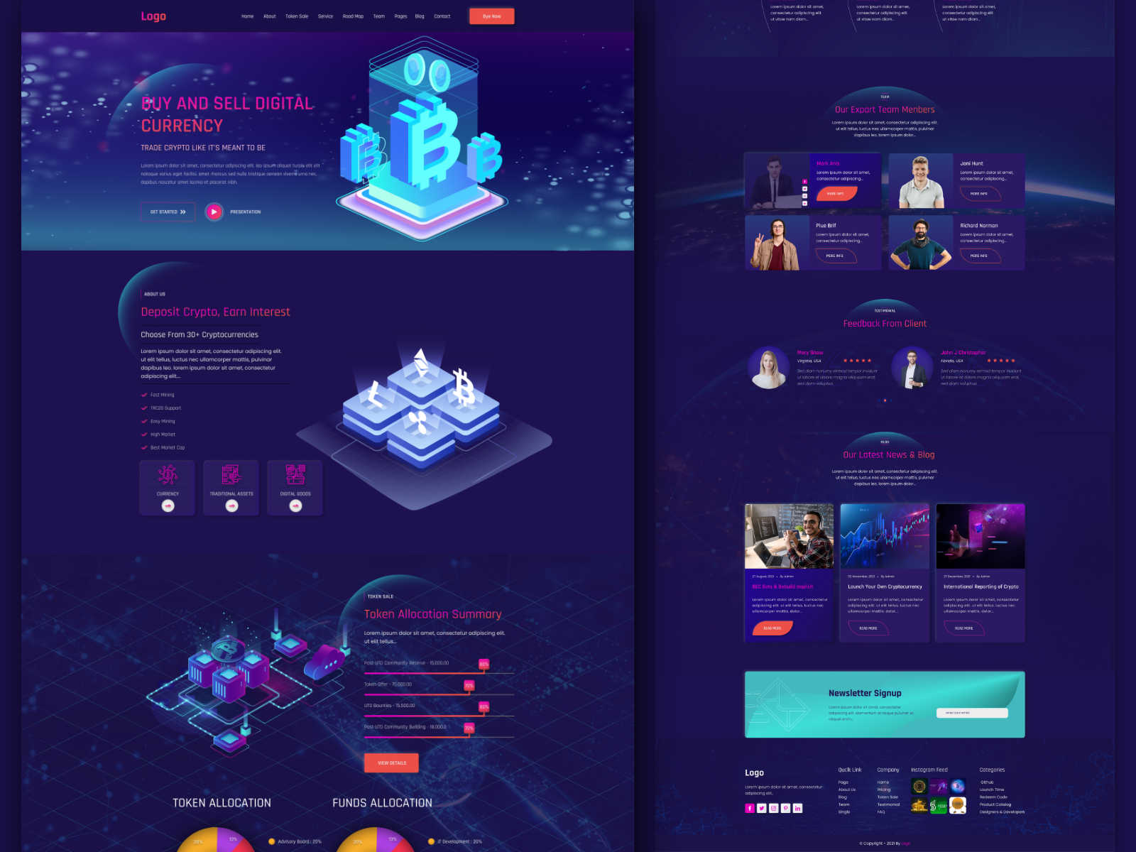 Cryptocurrency Website & Landing Page by Ordain IT on Dribbble