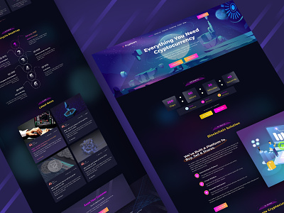 Cryptocurrency Websites Template Design