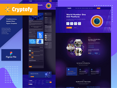 Cryptofy- Figma Cryptocurrency Website Template branding crypto crypto coin template crypto coin website template crypto exchange template crypto formate crypto template cryptocurrency website template design designerforux graphic design landing page landing page design motion graphics template design ui uiux design uiux designer web design