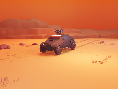 Low Poly Truck 100% Eevee 3d 3d illustration 3d modeling blender game low poly lowpoly truck
