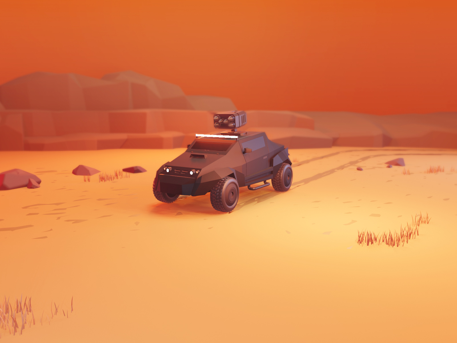 Low Poly Truck 100% Eevee