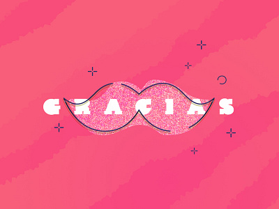 Gracias Rappi art dribbble gracias illustration moustache rappi thank you typography