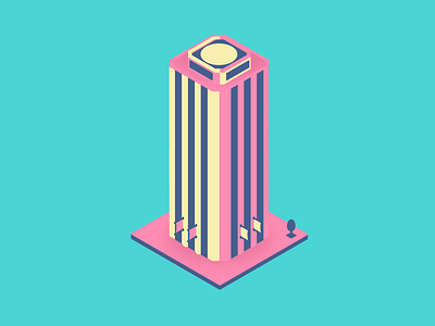 Flat Tower design flat illustration vector