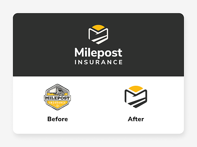 Milepost Insurance Logo Refresh & Icon Creation branding graphic design iconography illustration logo
