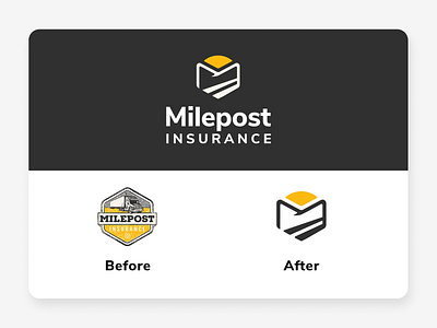 Milepost Insurance Logo Refresh & Icon Creation