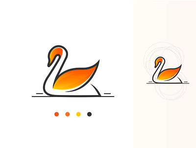 Swan branding graphic design logo