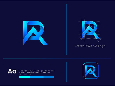 Letter R with A logo ar logo brand branding creative designs creative logo gradient logo graphic design letter a letter r letter r with a letter r with a logo logo logo brand mark logodesigns modern logo r and a letter symbol