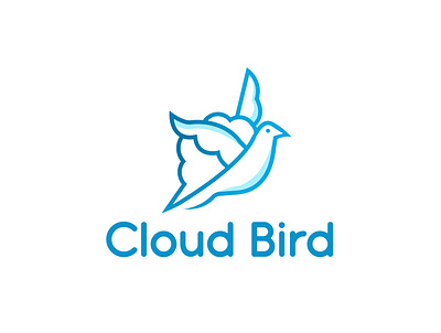 Cloud logo with Bird brand branding cloud bird logo creative designs creative logo graphic design identity logo