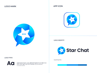 Star Chat Logo With O Letter brand chat star logo chat star with o letter logo creative designs creative logo gradient logo logo brand mark logo mark logodesigns modern logo o chat icon o letter o star logo symbol