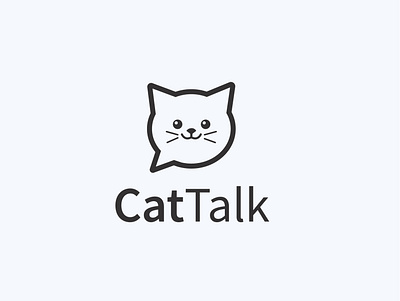 Cat Talk logo animation branding cat talk logo graphic design logo