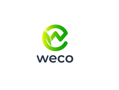 wEco Logo Design branding creative designs gradient logo graphic design logo logomark modern logo motion graphics unique logo weco logo weleaf wleaf logo