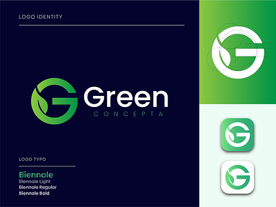 letter G and leaf Logo Design best creative designs g and leaf logo gradient logo green logo design letter g letter g and leaf logo logobrandmark logodesigners logodesigns modern logo natural logo