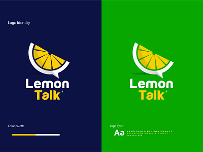 Lemon Talk Logo Design best logo design branding creative lemon design fresh gradient logo graphic design lemon talk logo design logo modern logo motion graphics professional lemon talk logo