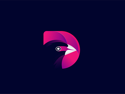 D bird logo design ( Bird name Diamond firetail ) bird logo d d bird dribbble gradient logo graphic design letter d logo logo design motion graphics professional bird logo unique bird log