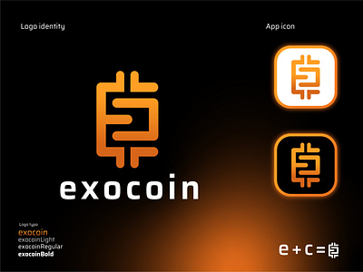 cryptocurrency logo design ( letter ec coin )