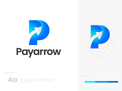 P arrow logo design