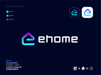 E home logo design