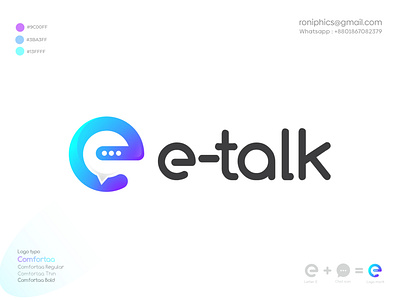 etalk logo Design a b c d e f g h i j k l branding chat logo communication conversation creative logo e chat e logo e talk logo design graphic design logo logoinspiration m n o p q r s t u v w x y z messenger minimalist logo social logo symbol talking typography visual identity