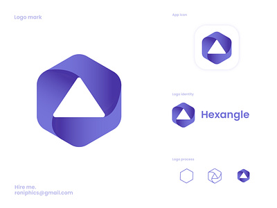 Hexagon and triangle logo design