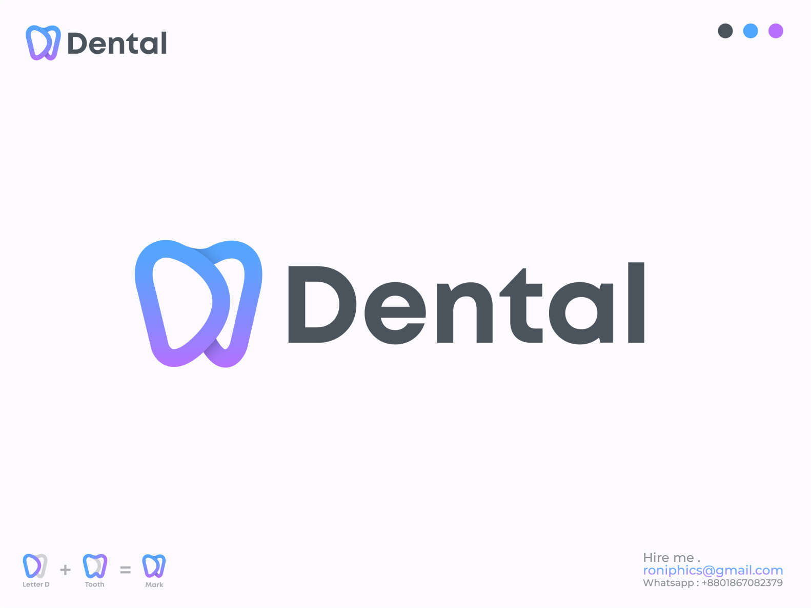 D and Tooth mark ( Dental logo ) by Roniphics on Dribbble