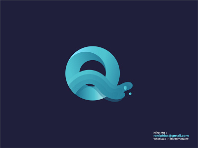 Q Wave logo design beach logo branding creativedesign gradient graphic design icon letter q logo logoinspiration m n o p q r s t u v w x y z nature ocean q q wave qicon sea typography unique logo vector water