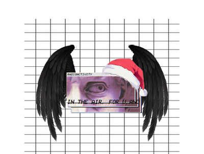 Logo Concept for a Vaporwave Artist 'SantaHawk' aesthetic christmas dark design icon illustration minimal picsart retro santa typography vaporwave