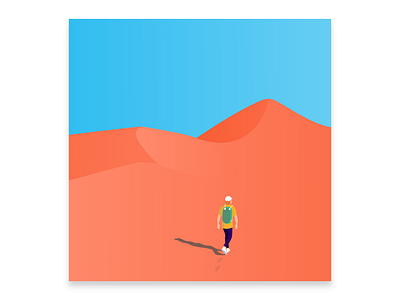 Man Walking in Desert - Vector Art desert design graphic graphicdesigner illustrations man vector vectorart walking