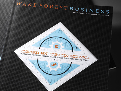 Wake Forest University Business School Magazine editorial editorial design illustration magazine