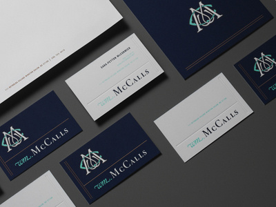 McCalls Writing System boutique brand design identity system writing