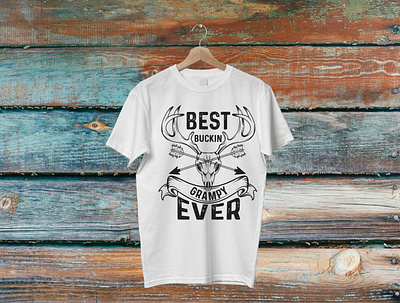 Best buckin grampy ever t-shirt design branding design flat illustration t shirt t shirt design t shirt illustration typography