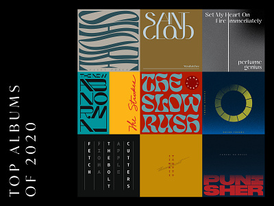 Top Albums of 2020 album art design graphic music typography