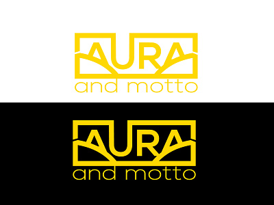 AURA and motto art design flat graphic design icon illustration logo minimal vector web